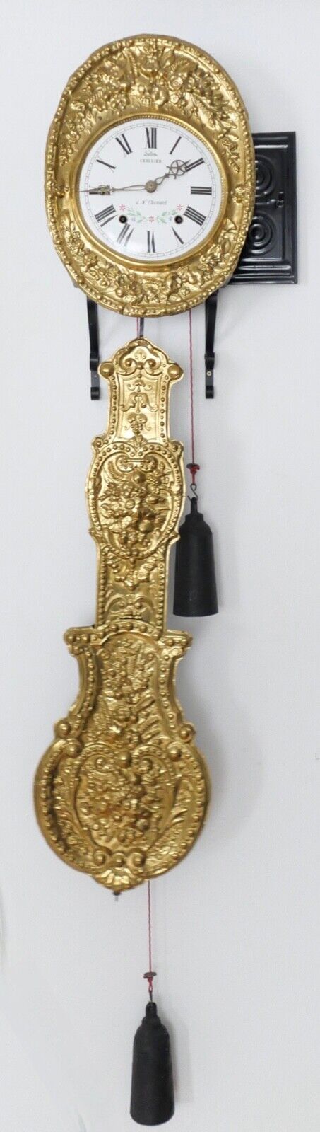 Franzözische Wanduhr Comtoise Burgunderuhr Selva Ceillier á St. Chamond - Antikhandel-Stuttgart