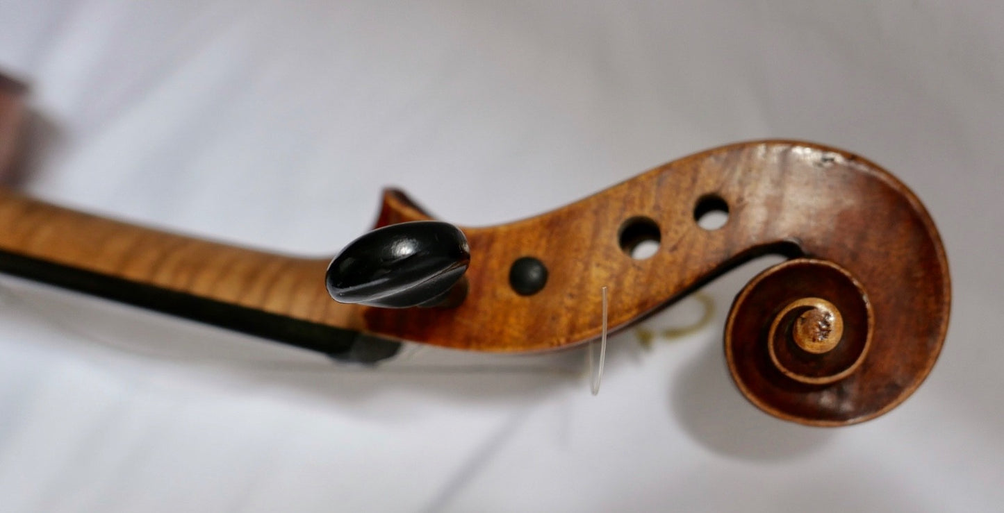 Alte Stradivarius Kopie Geige im Holzkasten mit Bogen & Zubehör Konvolut