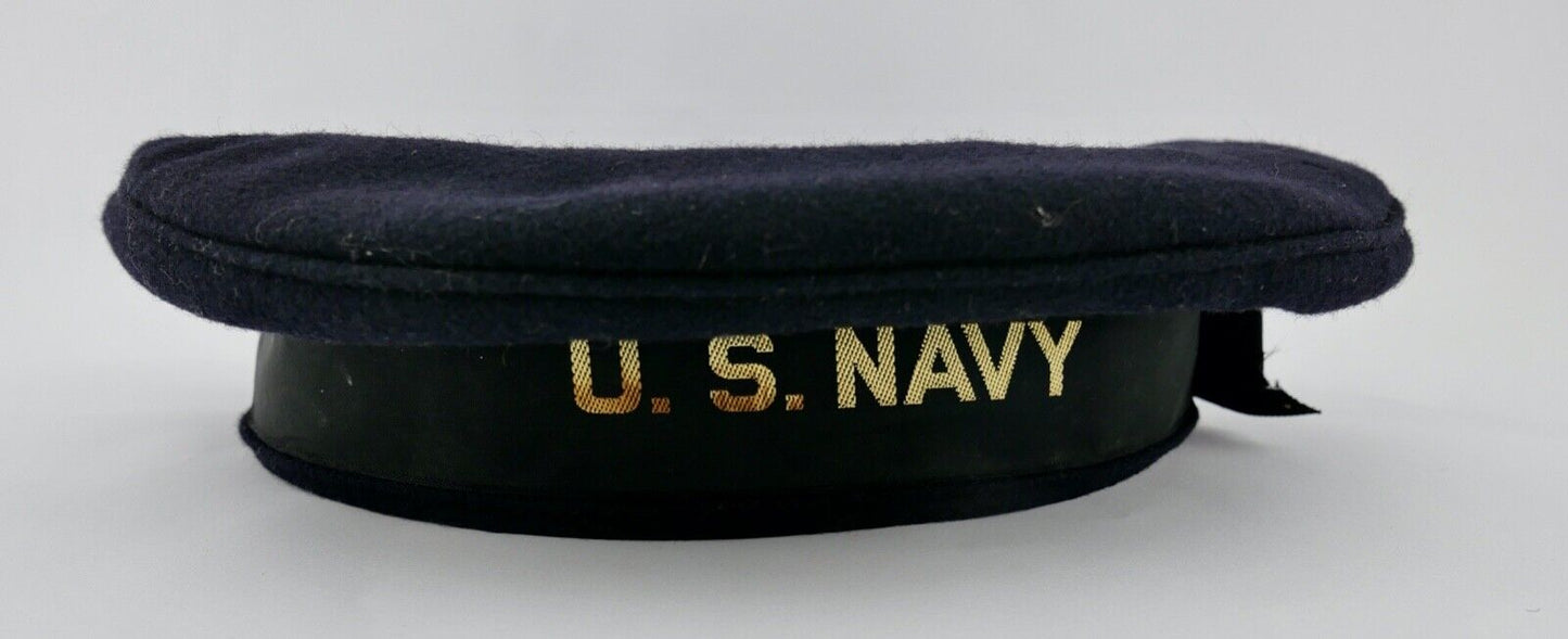 U.S. Navy Beret WW2 WK2 Original Sailors Flat Hat 6 7/8 - Antikhandel-Stuttgart