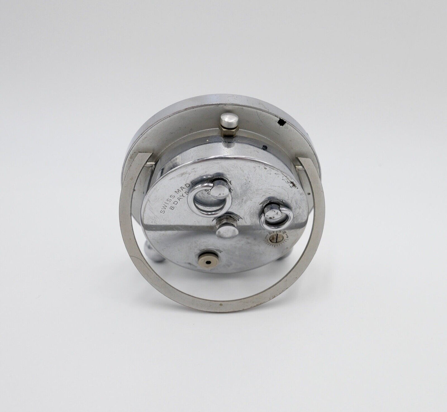 kleiner seltener IMHOF Wecker Art Deco 1940er 8 Days seltenes grünes Zifferblatt - Antikhandel-Stuttgart