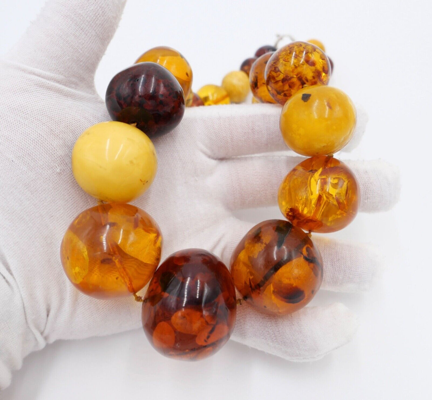 Bernstein butterscotch Vintage XXL Kette Halskette Collier 285 Gr. Amber - Antikhandel-Stuttgart