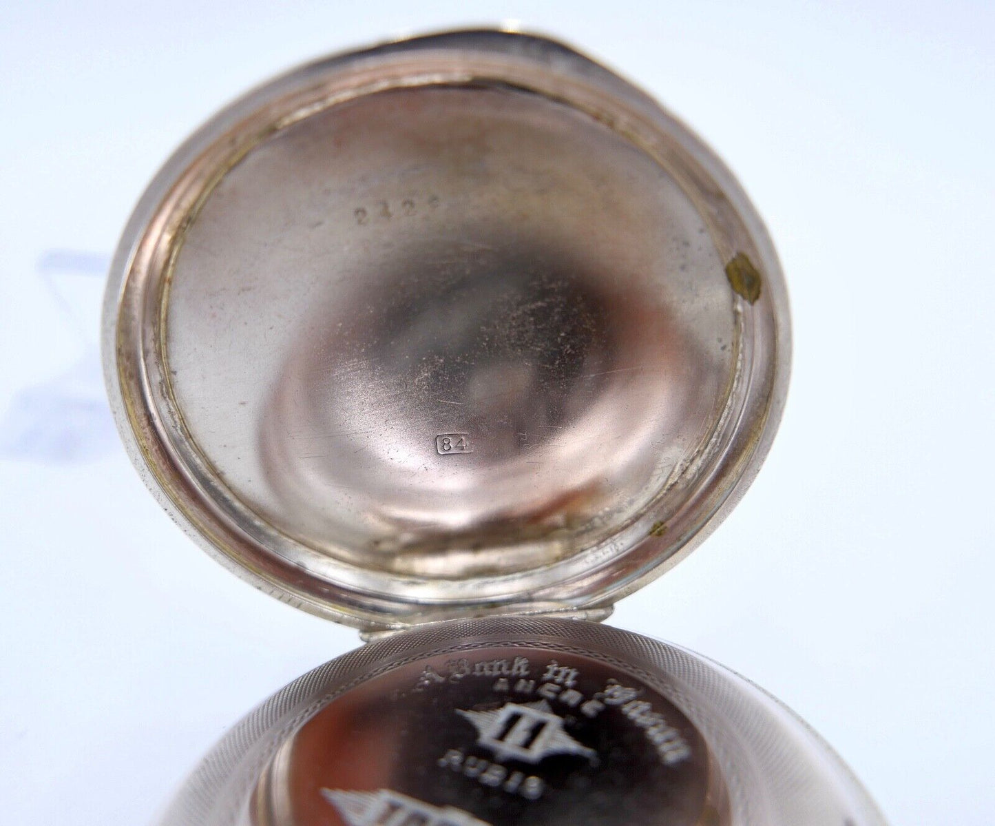 875 / 84 Silber TOBIAS Savonette Taschenuhr Ø 51mm N. 60021 11 Rubins Russland - Antikhandel-Stuttgart