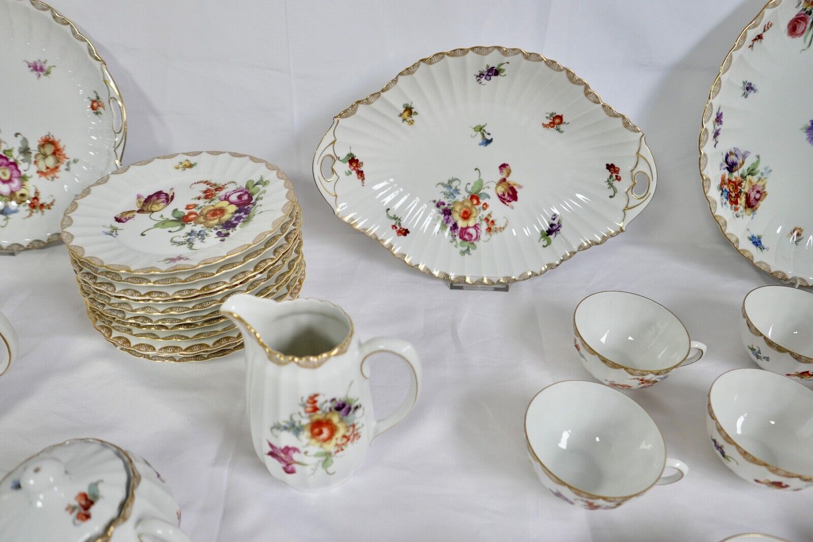 49 Tlg Kaffee Tee Service Württemberg 2188 Porzellan Bauer & Pfeiffer Schorndorf - Antikhandel-Stuttgart