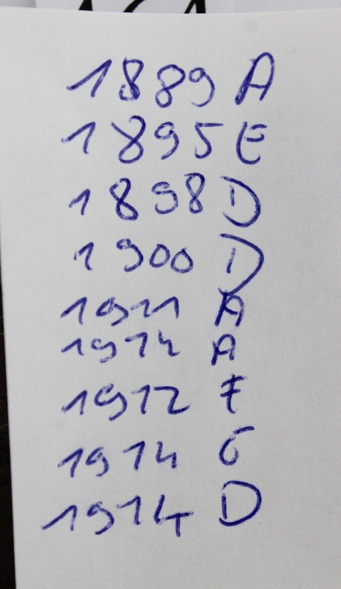 9x 5 Reichspfennig 1889 1895 1898-1914 Jäger J. 3 & 12 - Antikhandel-Stuttgart