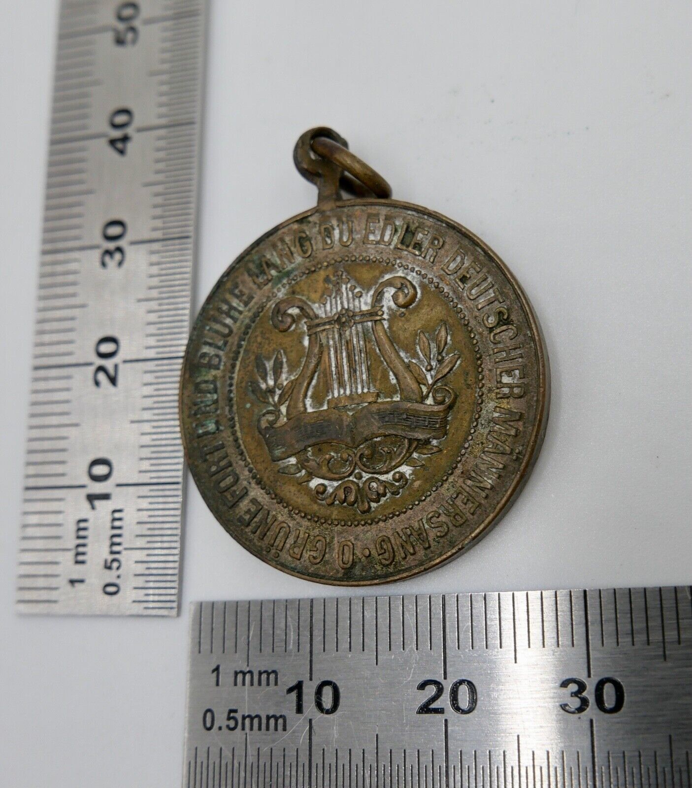 Medaille 5. Badischer Sängerbund Fest 1890 Karlsruhe in Bronze Baden - Antikhandel-Stuttgart