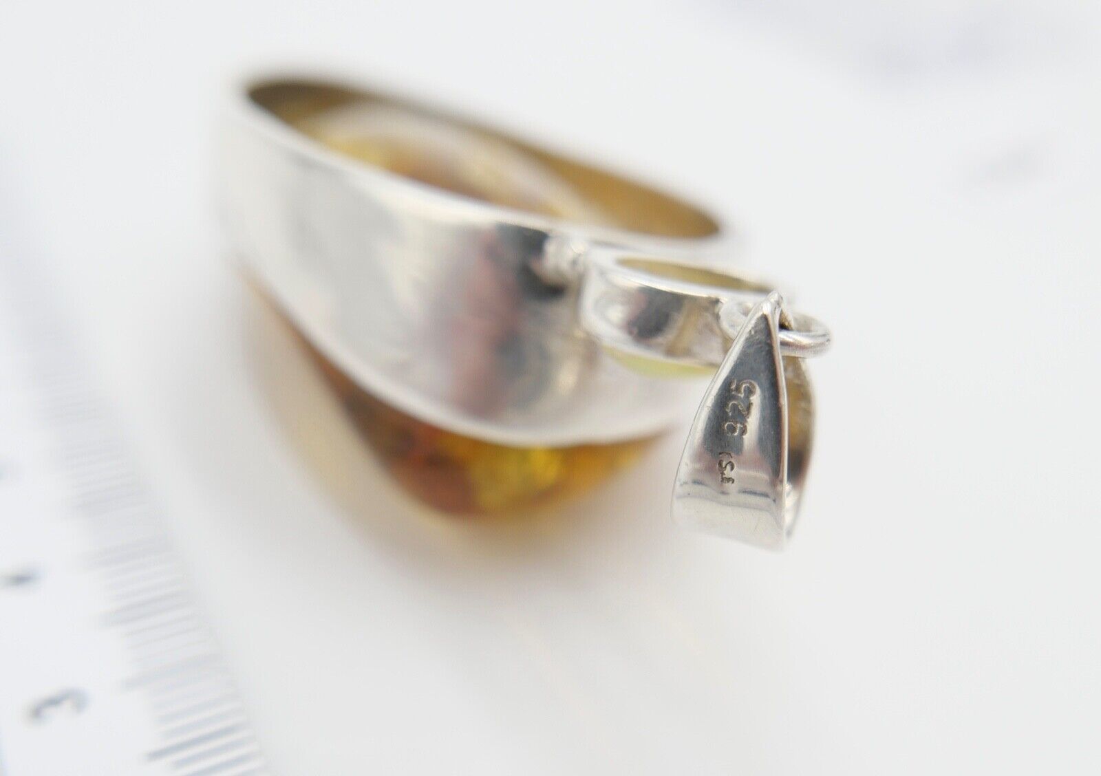 Bernstein Anhänger 925 Silber mit Opal Amber 7,5 cm HANDGEFERTIGT - Antikhandel-Stuttgart