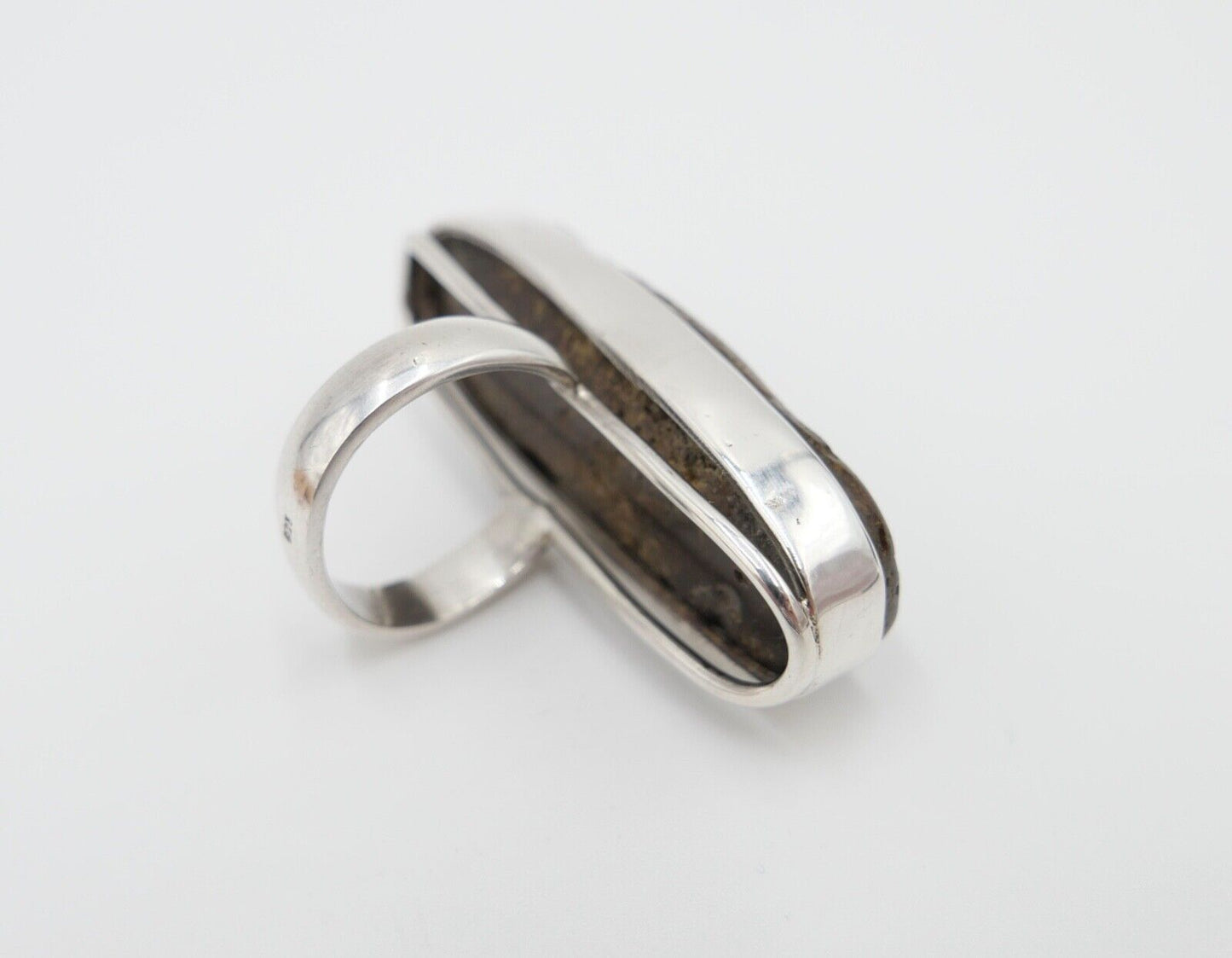 Bernstein Designer Ring Gr. 57 Silber 925 - Antikhandel-Stuttgart