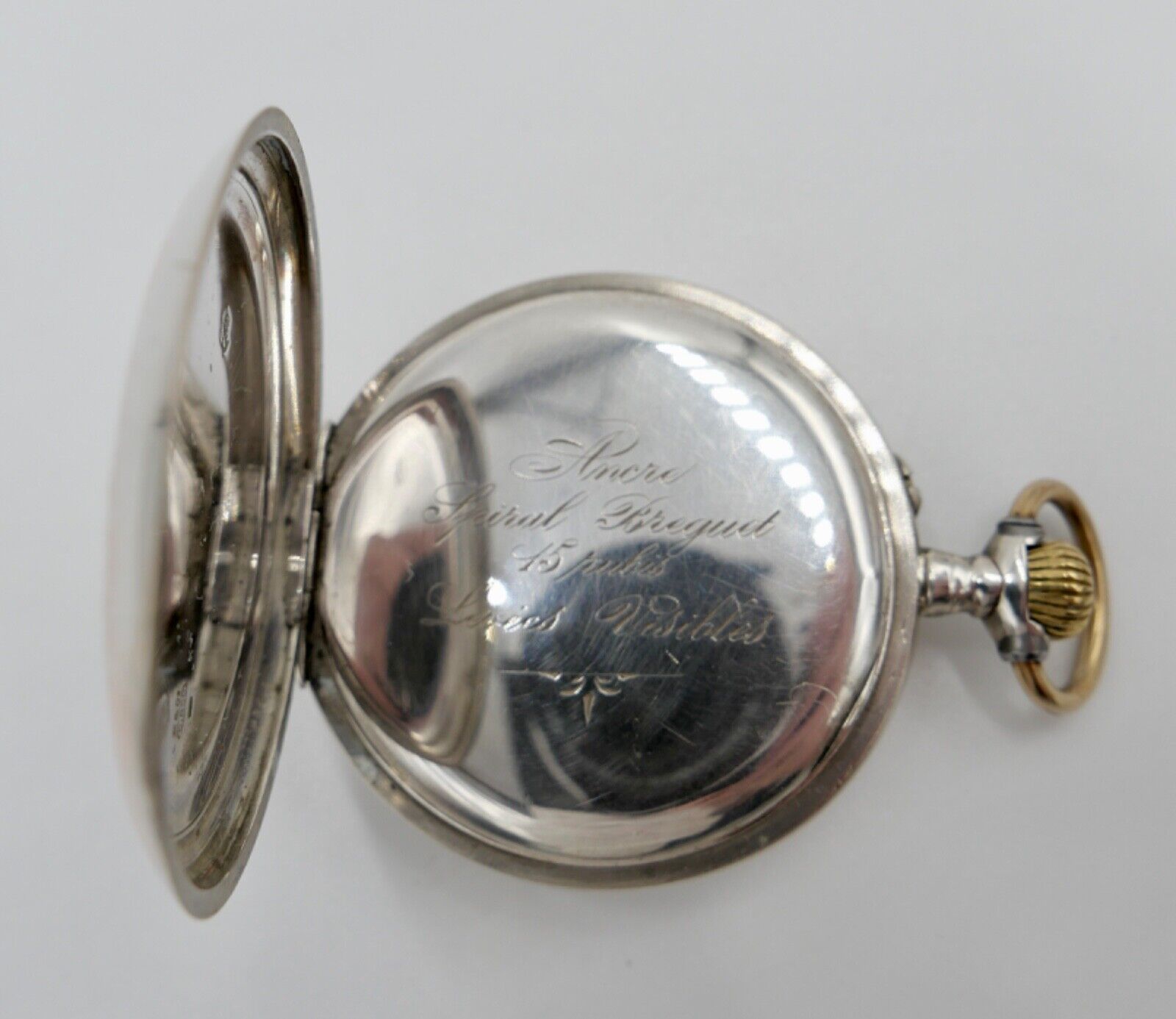 VORWÄRTS Open Face 800 Silber Taschenuhr um 1900 K&CI Schweiz - Antikhandel-Stuttgart