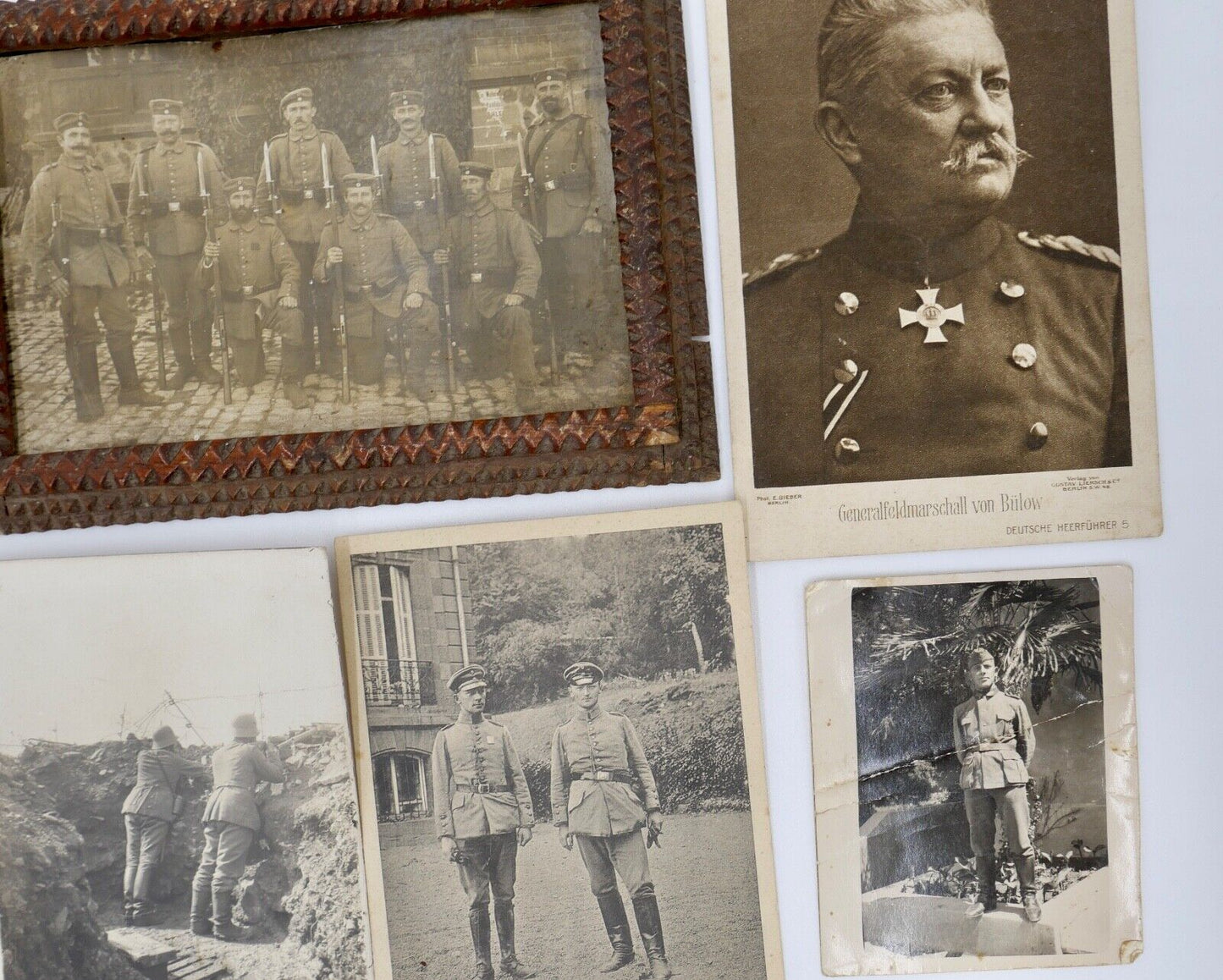 Posten Postkarte WW WK 1 / 2 Fotos Militär Soldaten - Antikhandel-Stuttgart