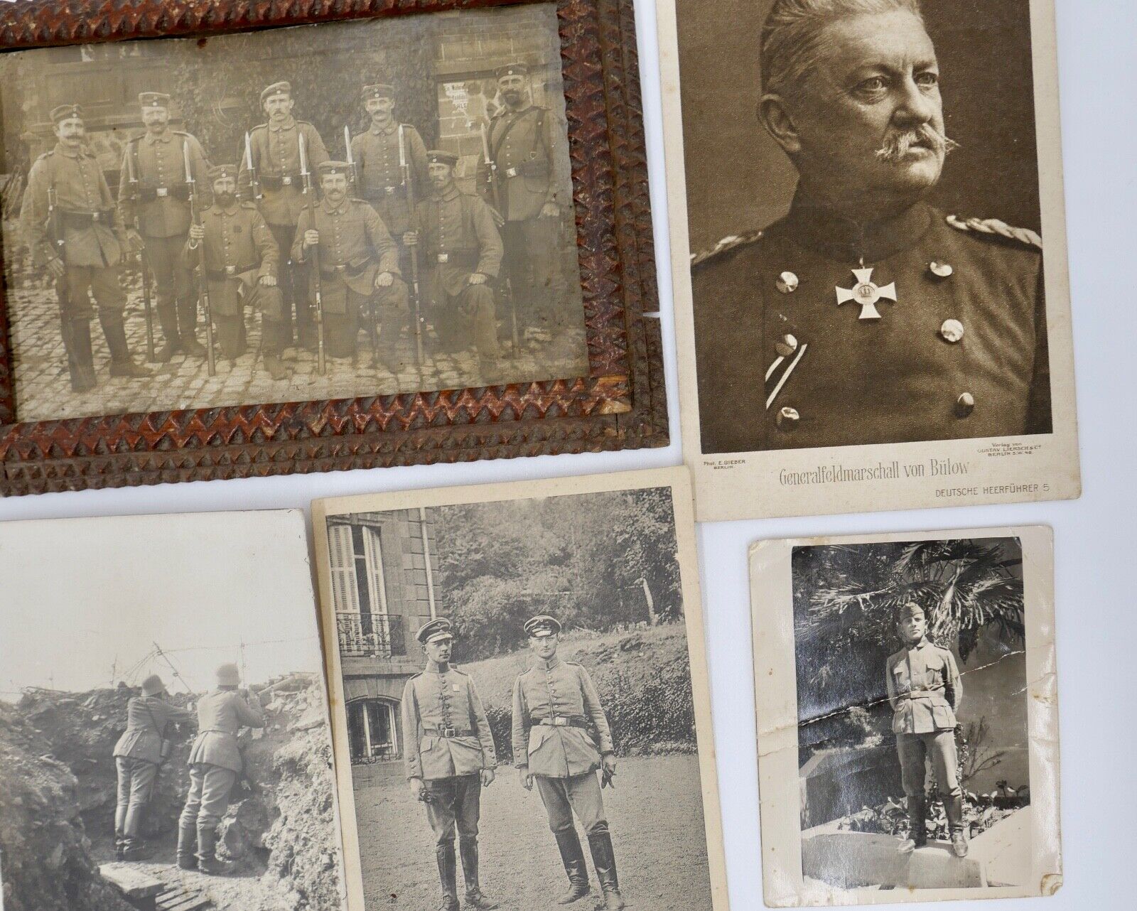 Posten Postkarte WW WK 1 / 2 Fotos Militär Soldaten - Antikhandel-Stuttgart