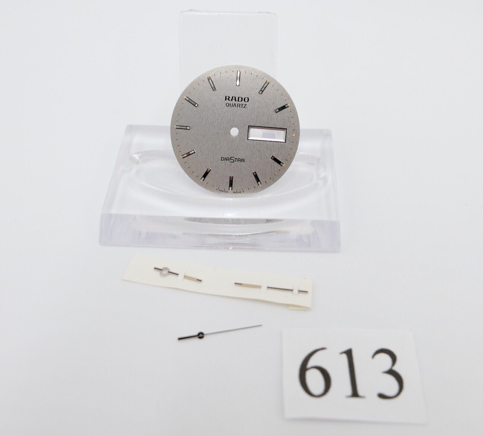 RADO Diastar Quartz Zifferblatt Zeiger silber Ø 27 mm für Ref. 114.0164.3 - Antikhandel-Stuttgart