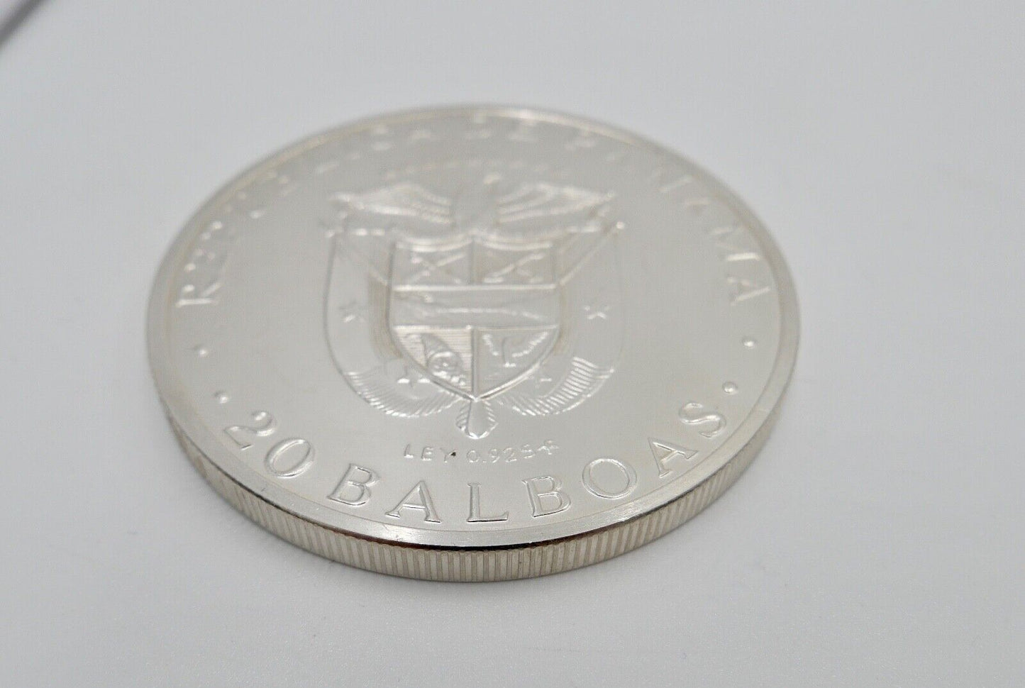 20 Balboas Republic Panama 1973 Simon Bolivar 129,59 Gramm 925 Silber XXL - Antikhandel-Stuttgart