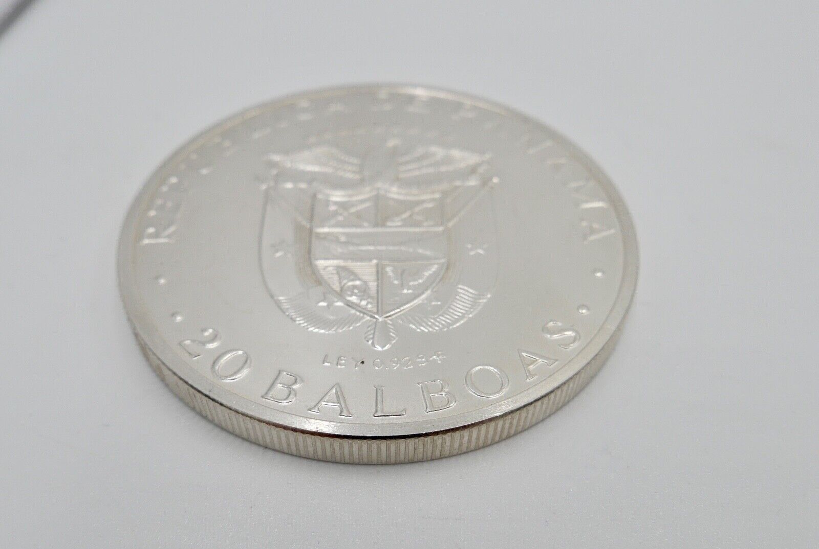 20 Balboas Republic Panama 1973 Simon Bolivar 129,59 Gramm 925 Silber XXL - Antikhandel-Stuttgart