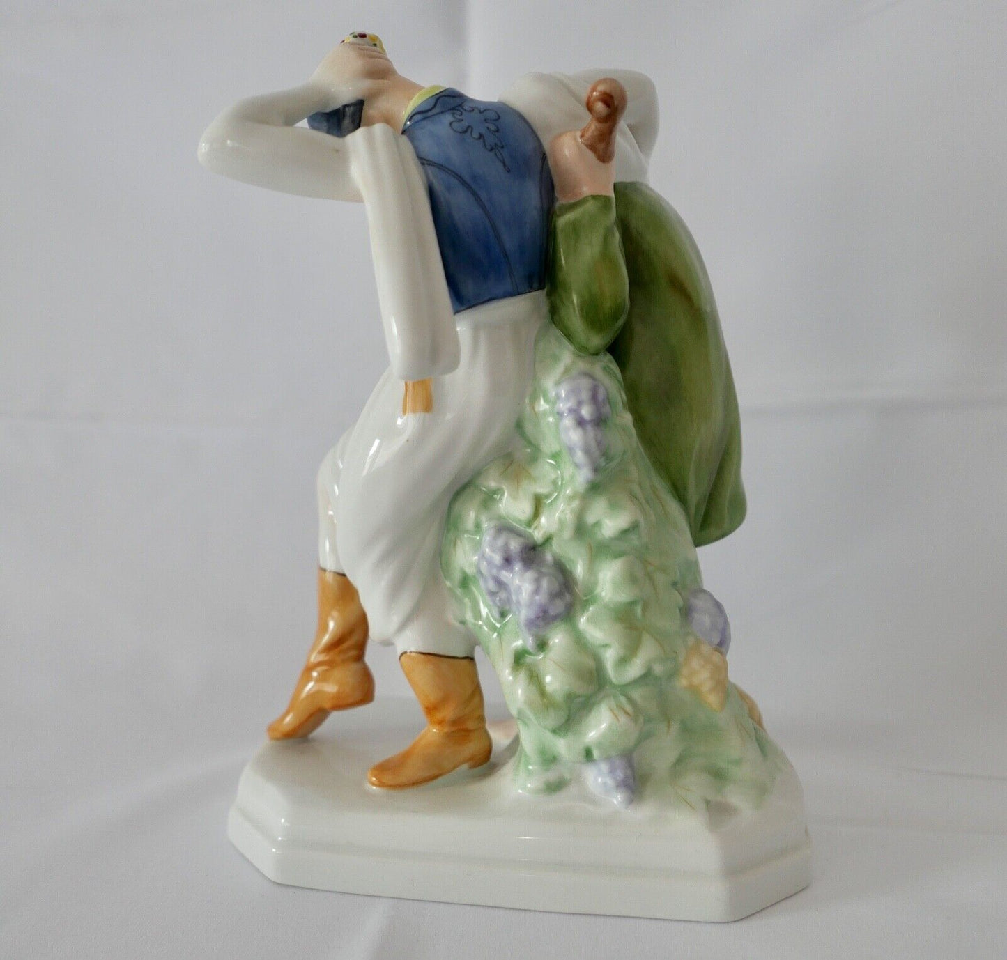 Porzellan Figur Herend Ungarn tanzende Männer betrunkene Musiker 22 cm 5512 - Antikhandel-Stuttgart