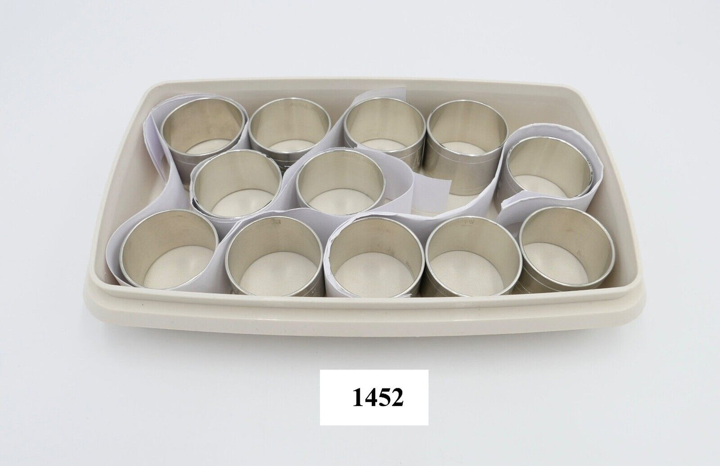 NEUwertig 12 Stück Royal SELANGOR PEWTER Zinn Tinn Serviettenringe Palmen Meer - Antikhandel-Stuttgart