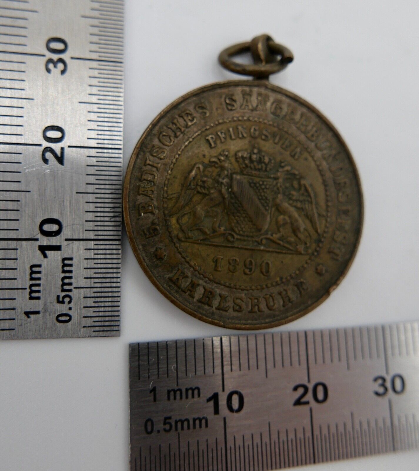 Medaille 5. Badischer Sängerbund Fest 1890 Karlsruhe in Bronze Baden - Antikhandel-Stuttgart