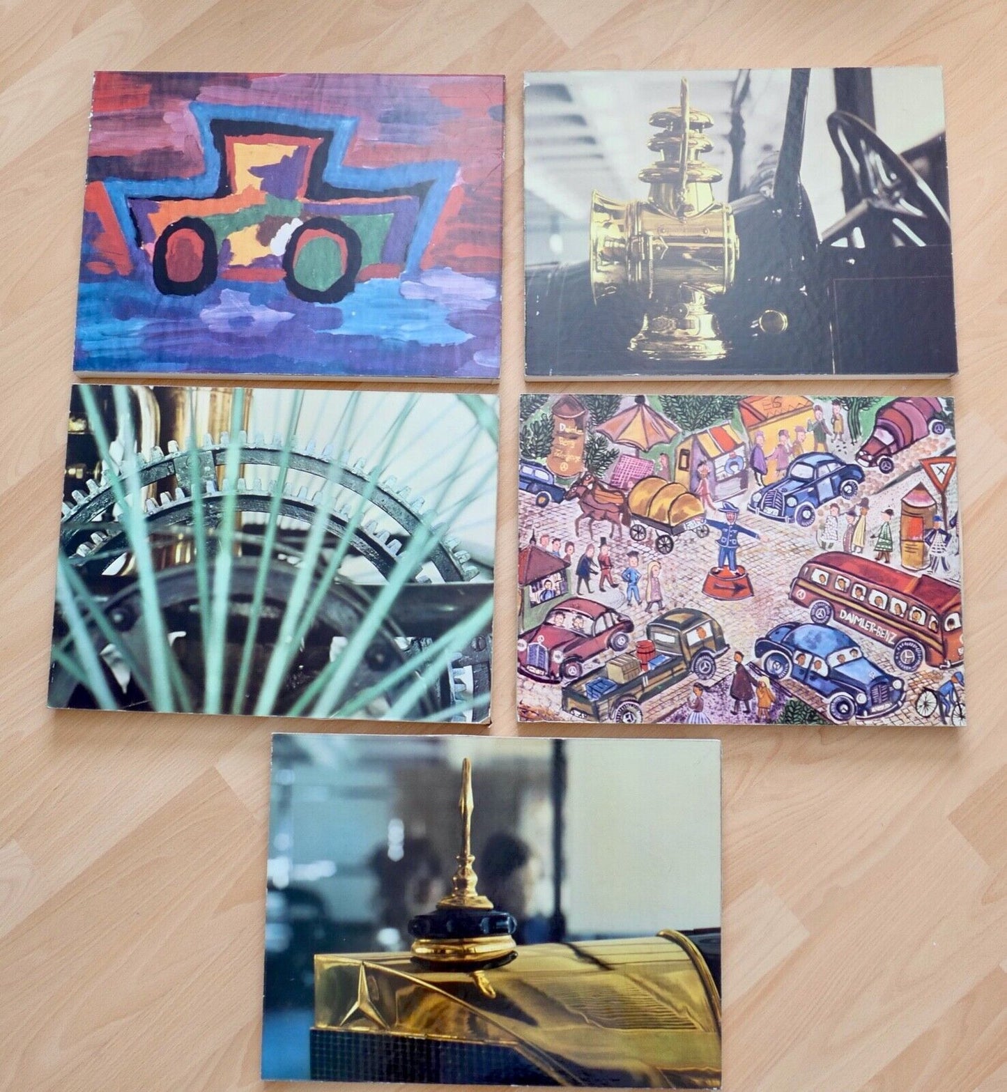 5 Bilder Gemälde Druck Mercedes Daimler Benz Limitierte Kinder Serie 40x30cm - Antikhandel-Stuttgart