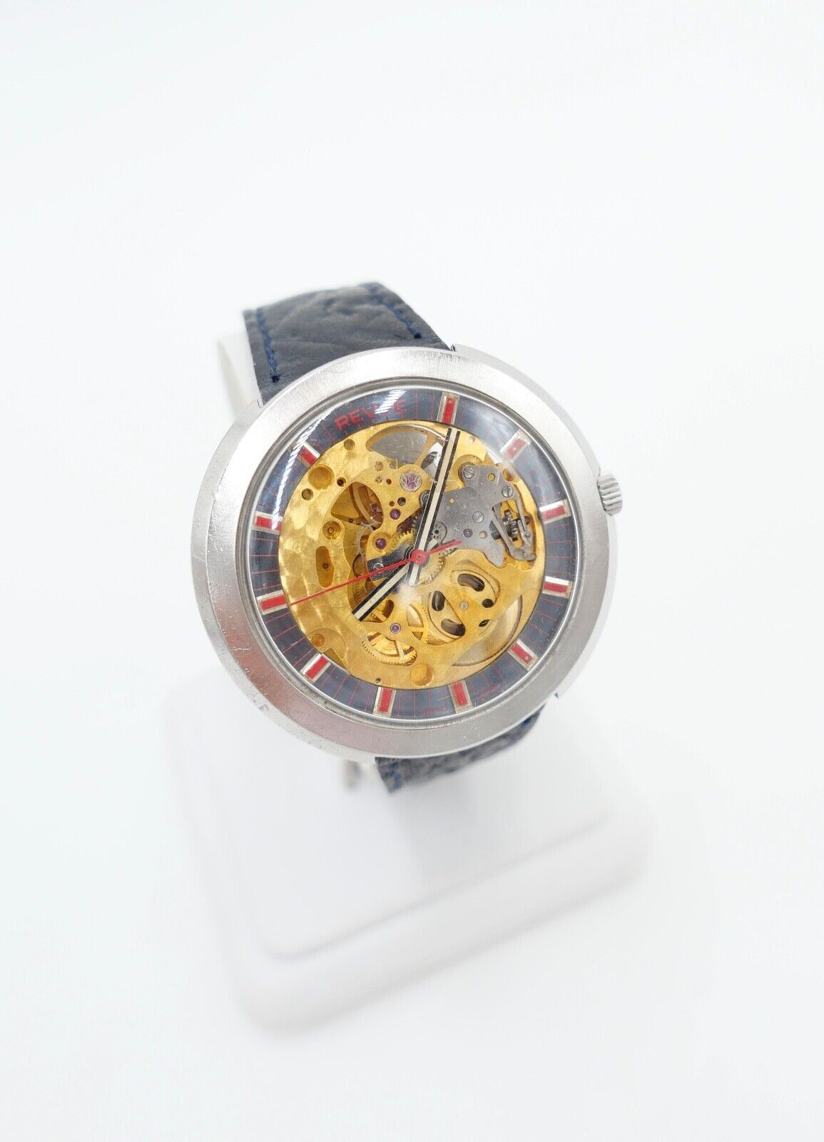 Revue Herren Armbanduhr Skelett Gehäuse Automatic Uhr MSR 1970er Vintage Ø40,7mm - Antikhandel-Stuttgart