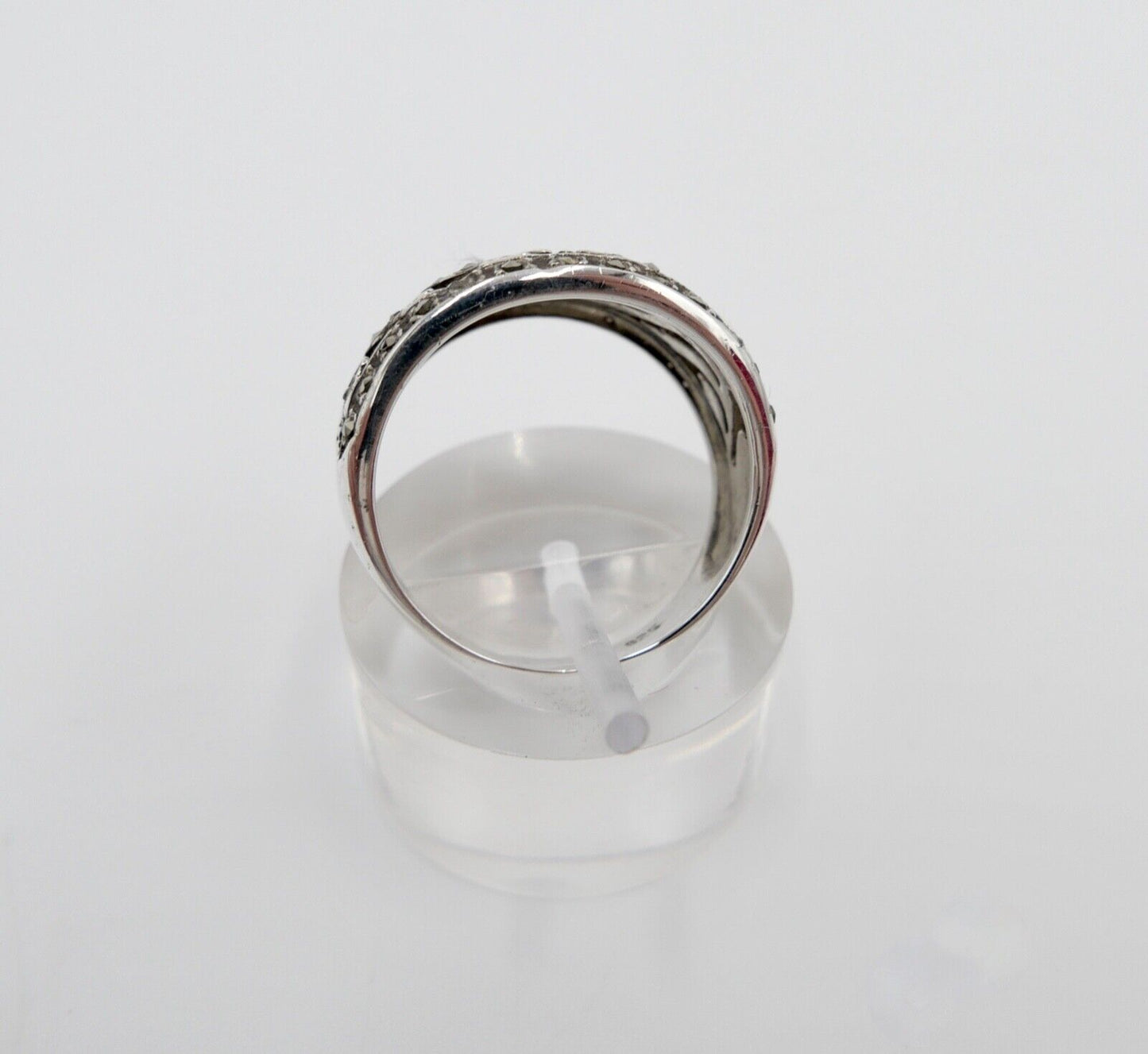 80er Jahre Markasit 925 Silberring Gr. 57 Damenring - Antikhandel-Stuttgart