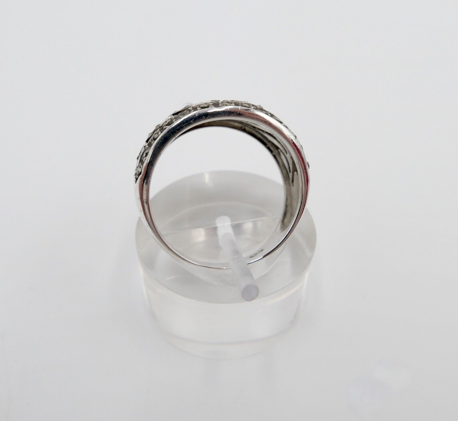 80er Jahre Markasit 925 Silberring Gr. 57 Damenring - Antikhandel-Stuttgart