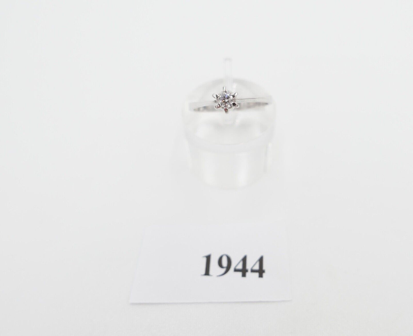 Solitär Ring Weißgold 750 / 18K Brillant SI / F 0,17 Ct Gr.56 Verlobung Hochzeit - Antikhandel-Stuttgart