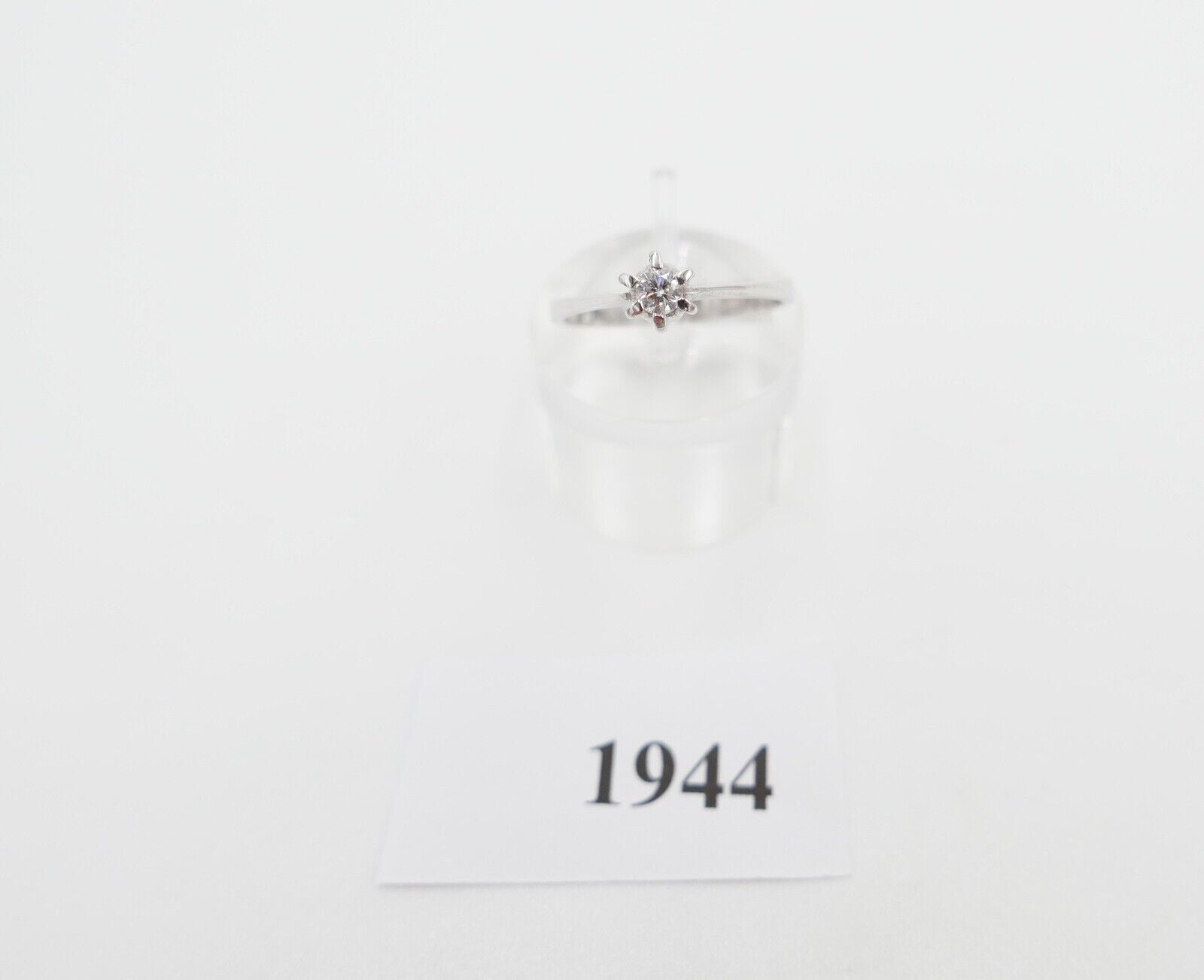 Solitär Ring Weißgold 750 / 18K Brillant SI / F 0,17 Ct Gr.56 Verlobung Hochzeit - Antikhandel-Stuttgart