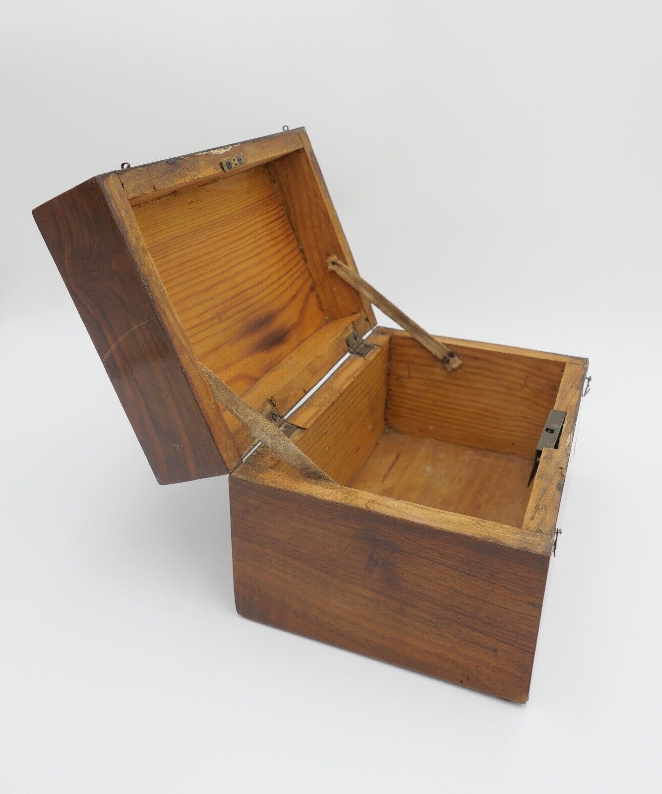 Mitte 19. Jh antike Schatulle Mahagoni 25x16x14 cm Holzkästchen Schmuckschatulle - Antikhandel-Stuttgart