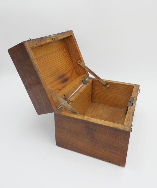 Mitte 19. Jh antike Schatulle Mahagoni 25x16x14 cm Holzkästchen Schmuckschatulle - Antikhandel-Stuttgart