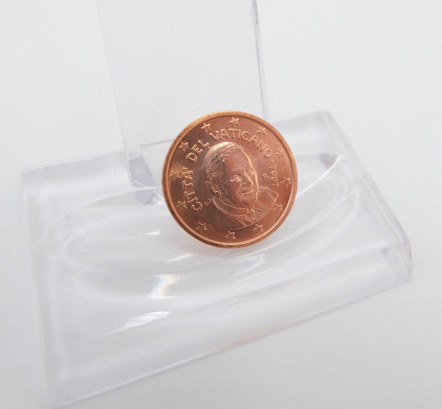 Vatikan 2 Euro Cent Münze 2007 R sehr shön in Kapsel - Antikhandel-Stuttgart