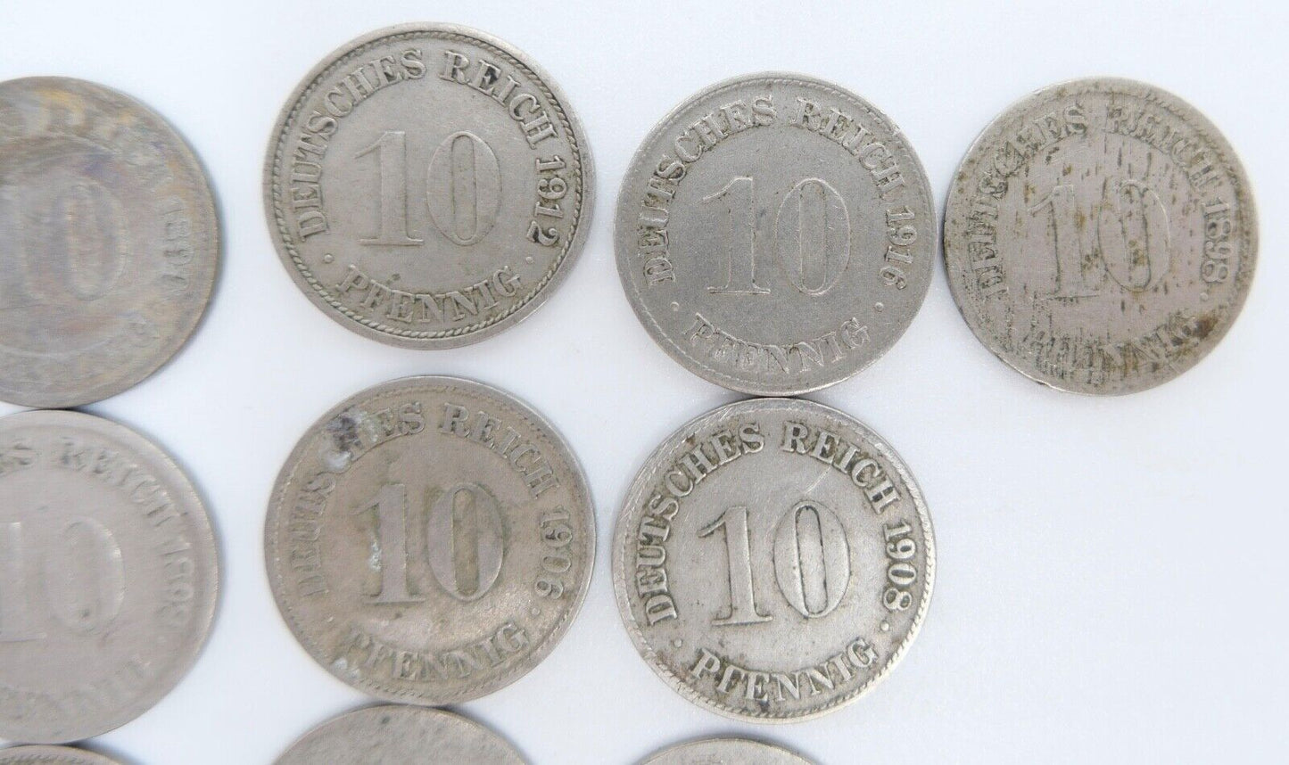 13x 10 Pfennig Kaiserreich 1891-1916 s - vz schön - vorzüglich Jäger J. 13 - Antikhandel-Stuttgart