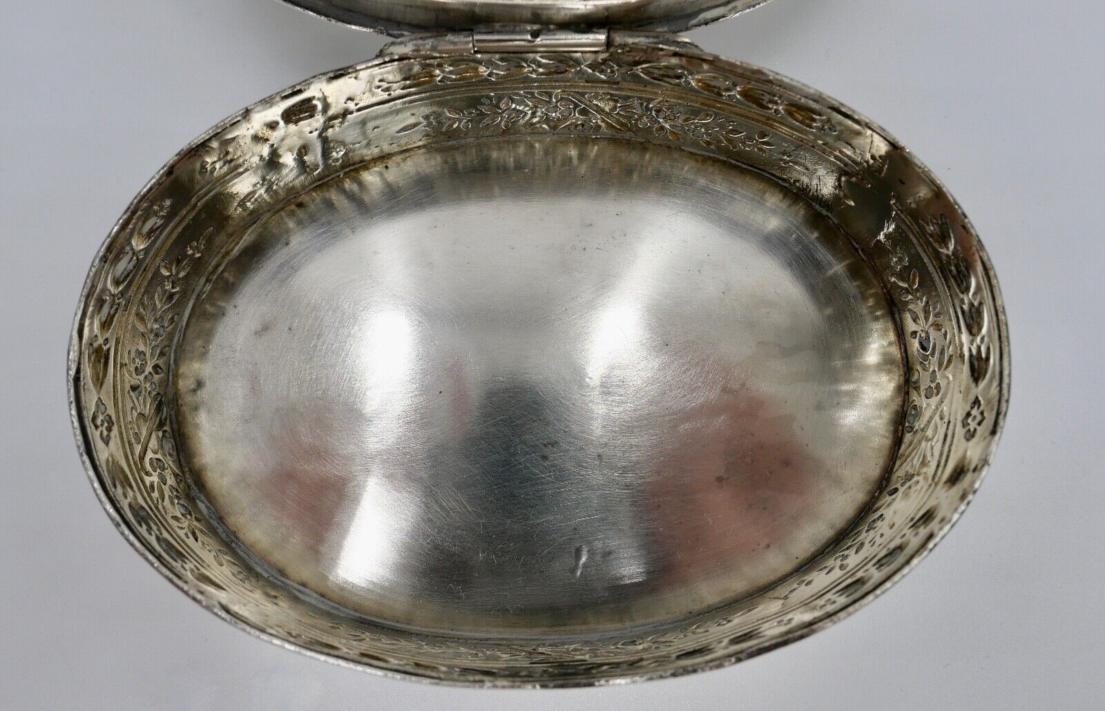 Jugendstil um 1900 830 Silber Deckeldose Schatulle Tabakiere floral - Antikhandel-Stuttgart