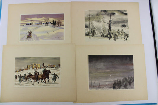 Maler im Osten PK - Mappen Kampf ums Reich 11 Bilder TOP WW WK painting Germany - Antikhandel-Stuttgart