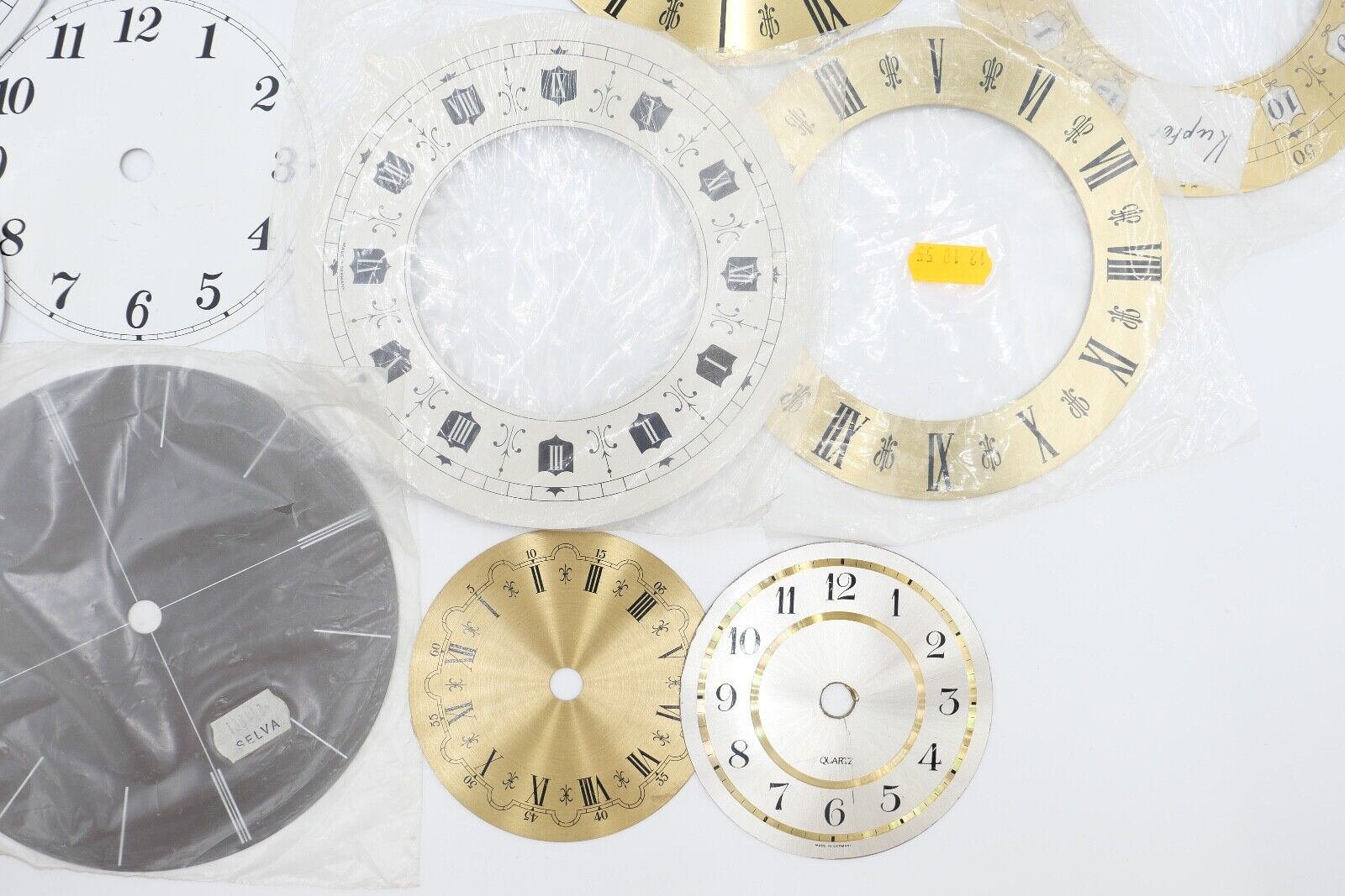 NEU Posten Uhrmacherauflösung Zifferblatt Ersatzteile Aluminium Messing Kaminuhr - Antikhandel-Stuttgart
