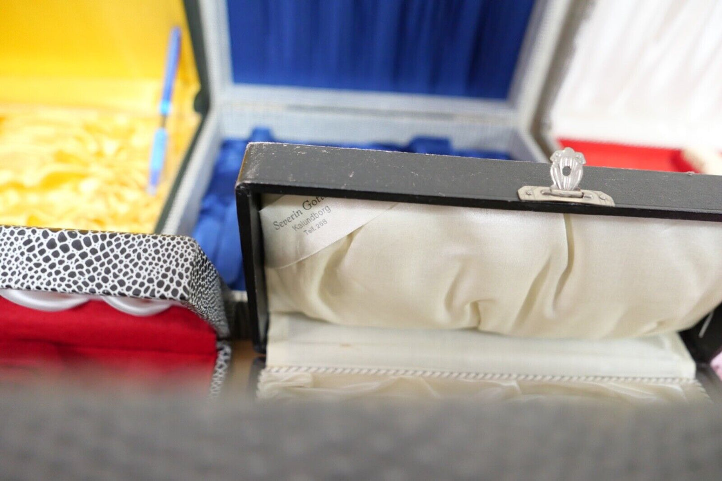 Konvolut antik alte Besteckkasten Aufbewahrung BERNDORF WENZ SCHILLING MAYER - Antikhandel-Stuttgart