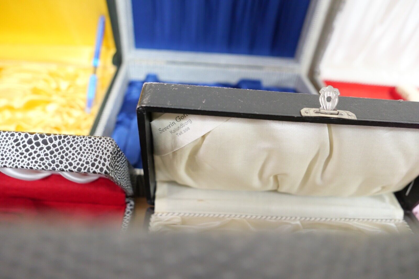 Konvolut antik alte Besteckkasten Aufbewahrung BERNDORF WENZ SCHILLING MAYER - Antikhandel-Stuttgart