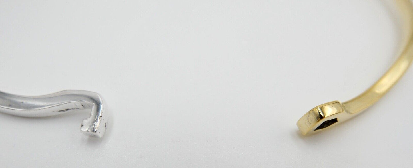 Bicolor Designer Halsring Halsreif Collier Andreas Mikkelsen Denmark 925S Silber - Antikhandel-Stuttgart