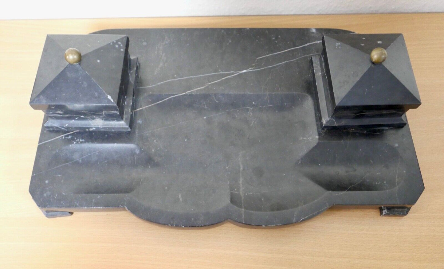 antike Schreibtischgarnitur aus Marmor - Antikhandel-Stuttgart