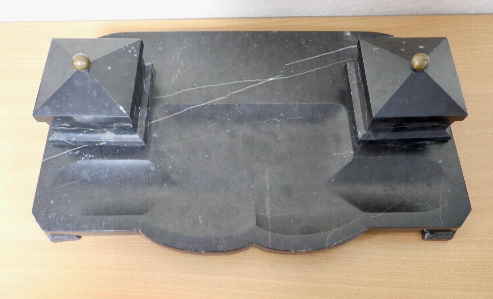 antike Schreibtischgarnitur aus Marmor - Antikhandel-Stuttgart