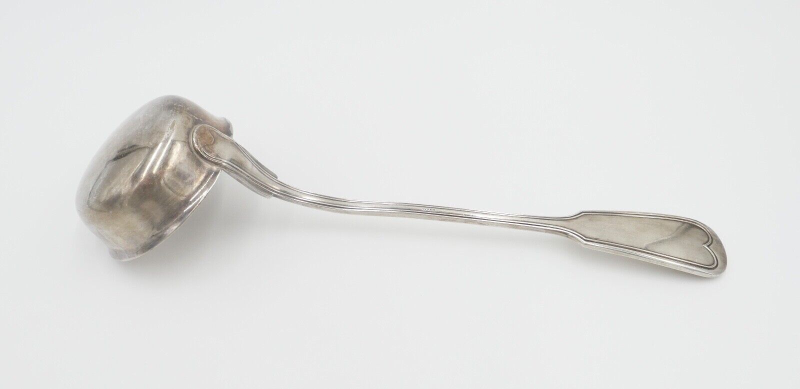 OKA 60 Suppenschöpfer Suppenkelle 60 versilbert Augsburger Faden - Antikhandel-Stuttgart