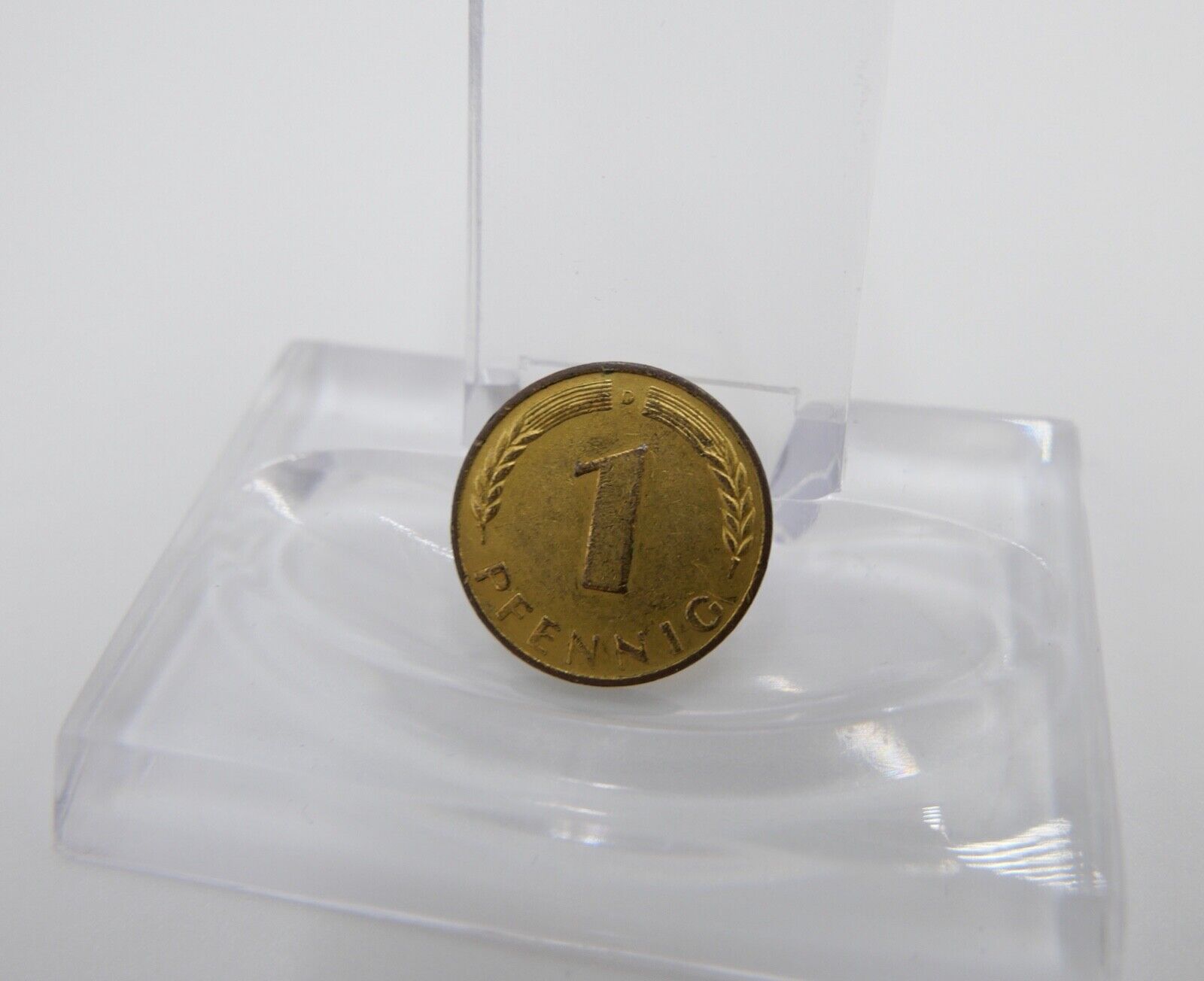 1 Pfenning 1950 D Messing magnetisch J. 380 Messing platteniert - Antikhandel-Stuttgart