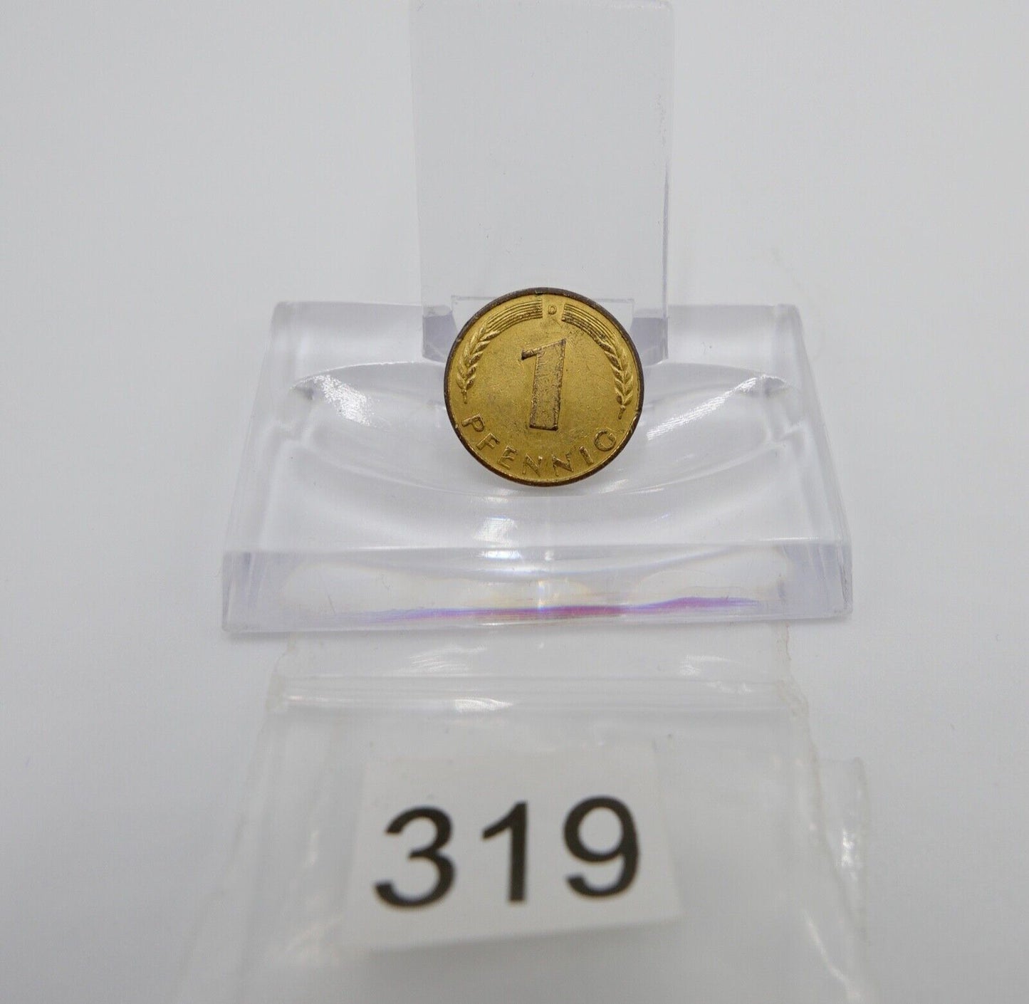 1 Pfenning 1950 D Messing magnetisch J. 380 Messing platteniert - Antikhandel-Stuttgart