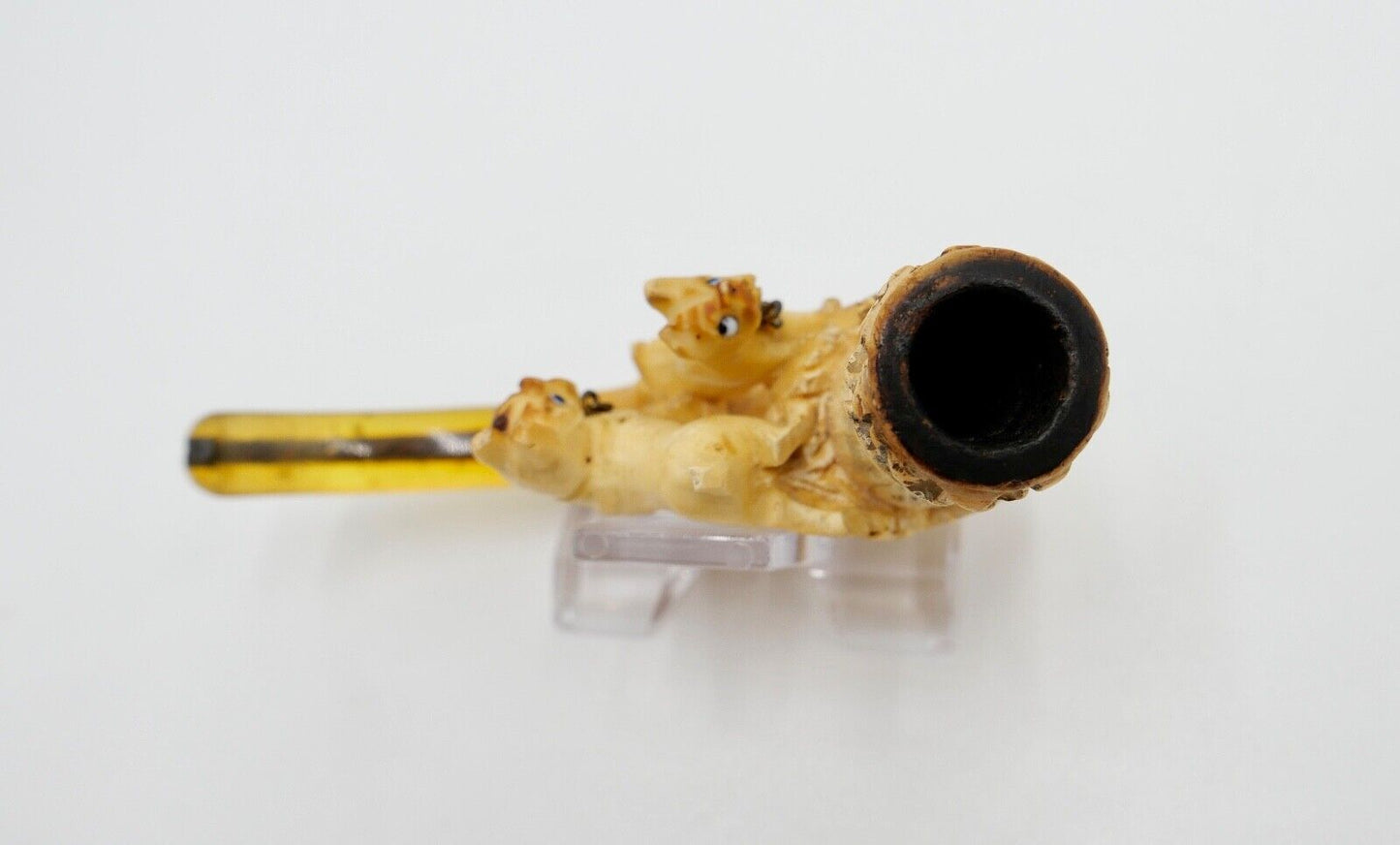 Alt Antike Meerschaumpfeife Pipa Pipe Hundmotiv Pfeife - Antikhandel-Stuttgart