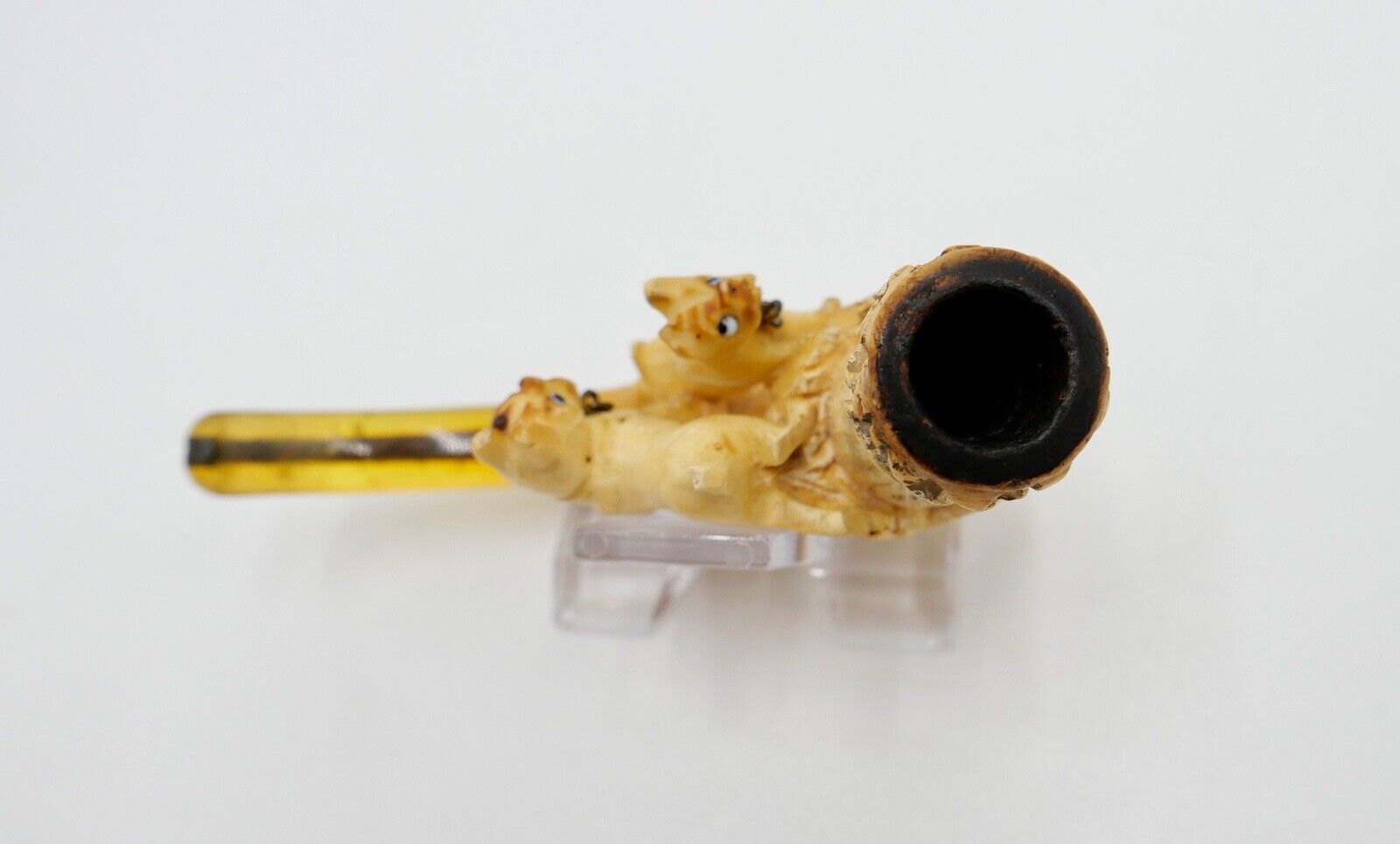 Alt Antike Meerschaumpfeife Pipa Pipe Hundmotiv Pfeife - Antikhandel-Stuttgart