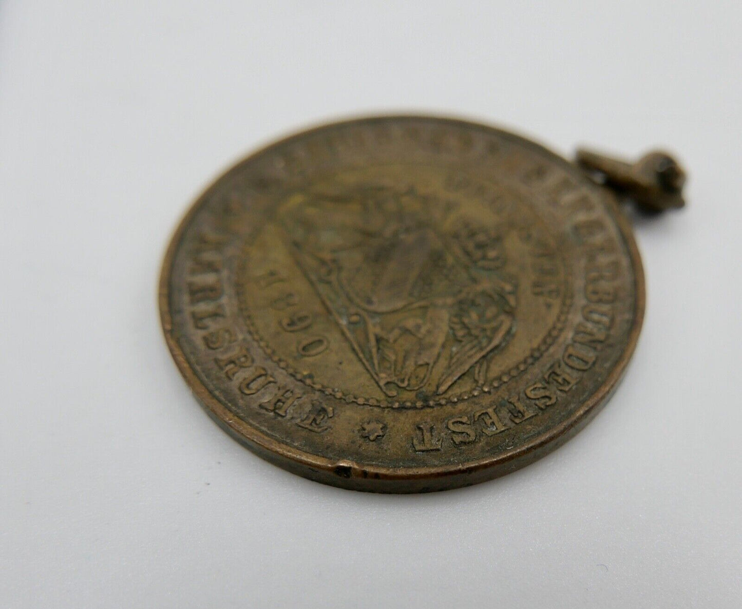 Medaille 5. Badischer Sängerbund Fest 1890 Karlsruhe in Bronze Baden - Antikhandel-Stuttgart