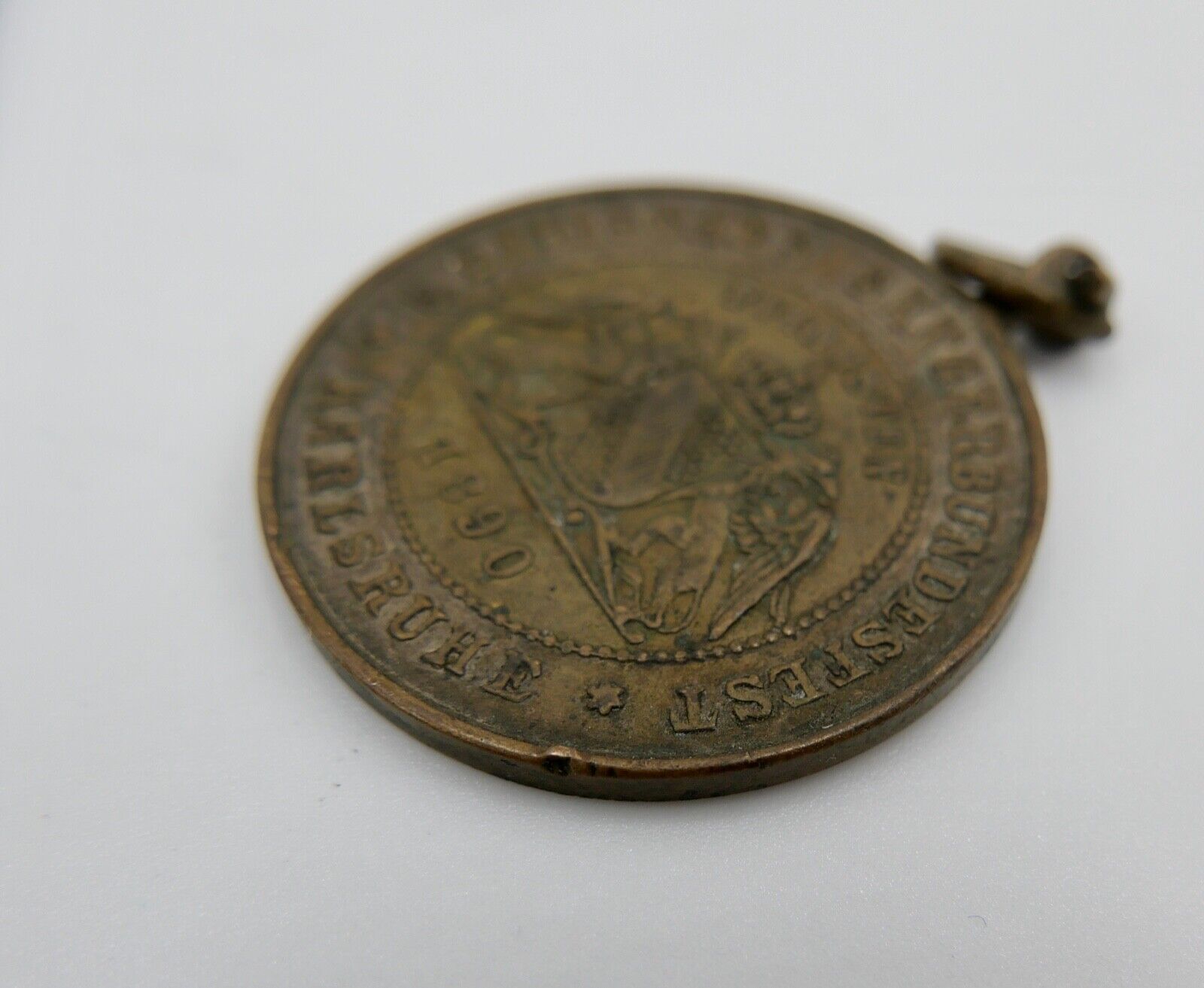 Medaille 5. Badischer Sängerbund Fest 1890 Karlsruhe in Bronze Baden - Antikhandel-Stuttgart