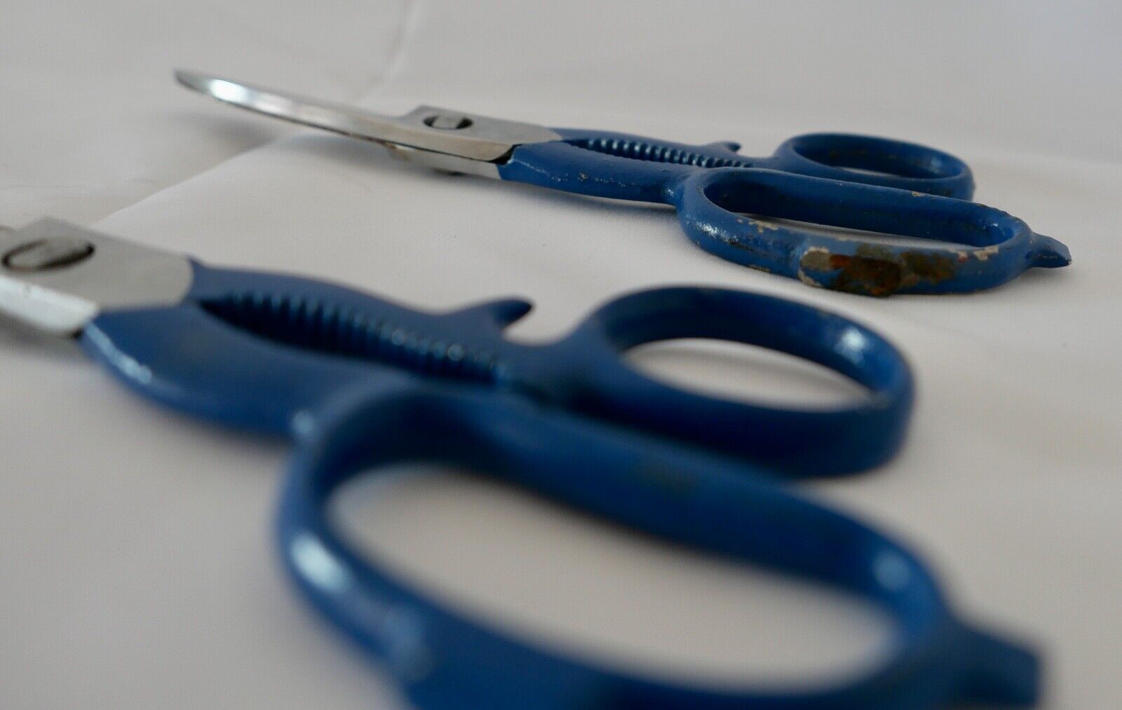 2x Alte Haushaltsschere Küchen Schere Blau Vintage 70er Jahre NEU / Unbenutzt - Antikhandel-Stuttgart