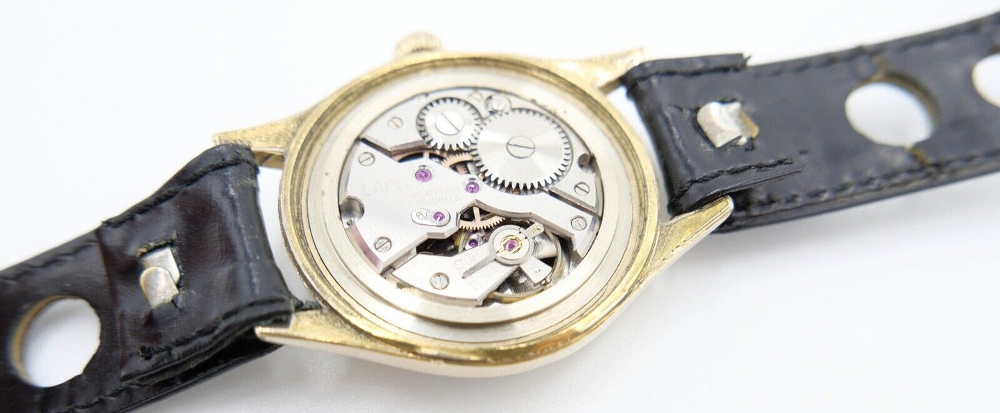 vintage Ende 50er Jahre LACO Sport Herrenuhr Cal. 26 vergoldet - Antikhandel-Stuttgart