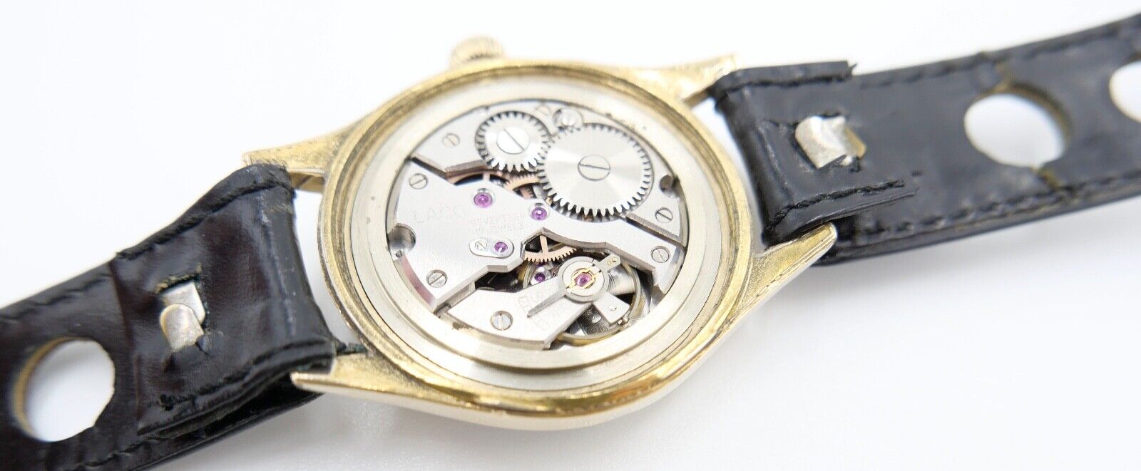 vintage Ende 50er Jahre LACO Sport Herrenuhr Cal. 26 vergoldet - Antikhandel-Stuttgart