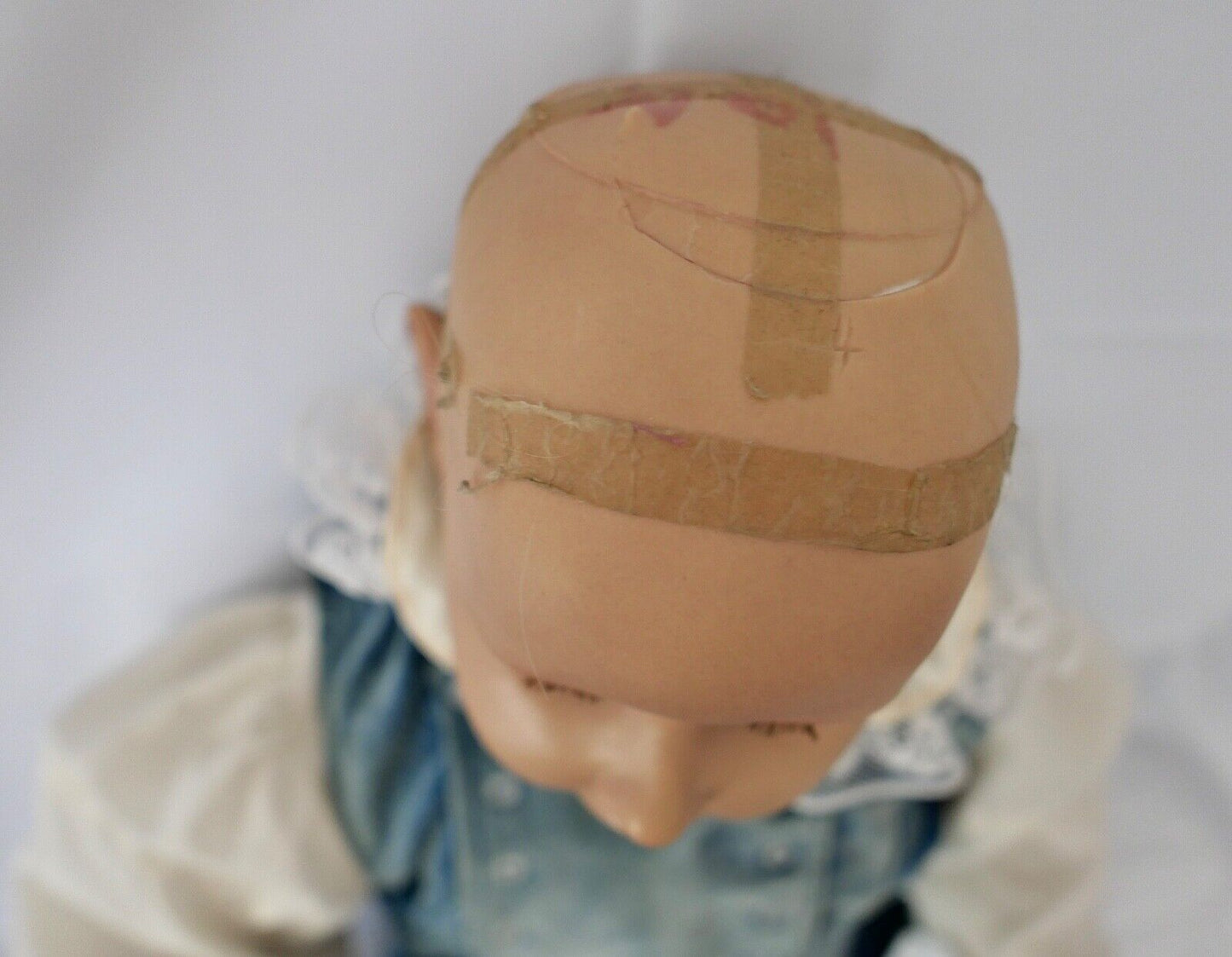 Alte Hildegard Günzel Vinyl Puppe China 75 cm Mädchen ( ALLAN ) - Antikhandel-Stuttgart