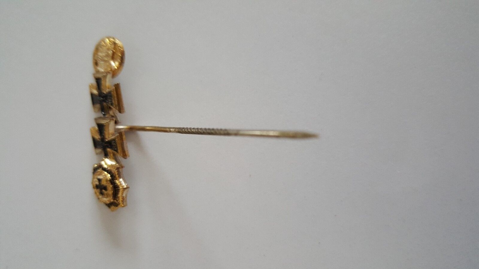 Miniatur Spange German WK WW Nadel Deutsches Kreuz Sturm EK IC BADGE MEDAL Pin - Antikhandel-Stuttgart